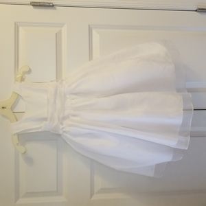 David's Bridal White Flower Girl Dress, Size 2T